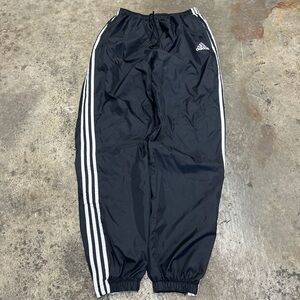 Vintage Adidas Windbreaker Joggers Men’s Medium Loose Black Classic Streetwear